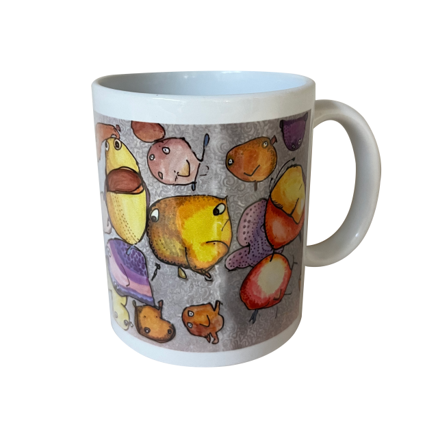 公益手繪插畫馬克杯